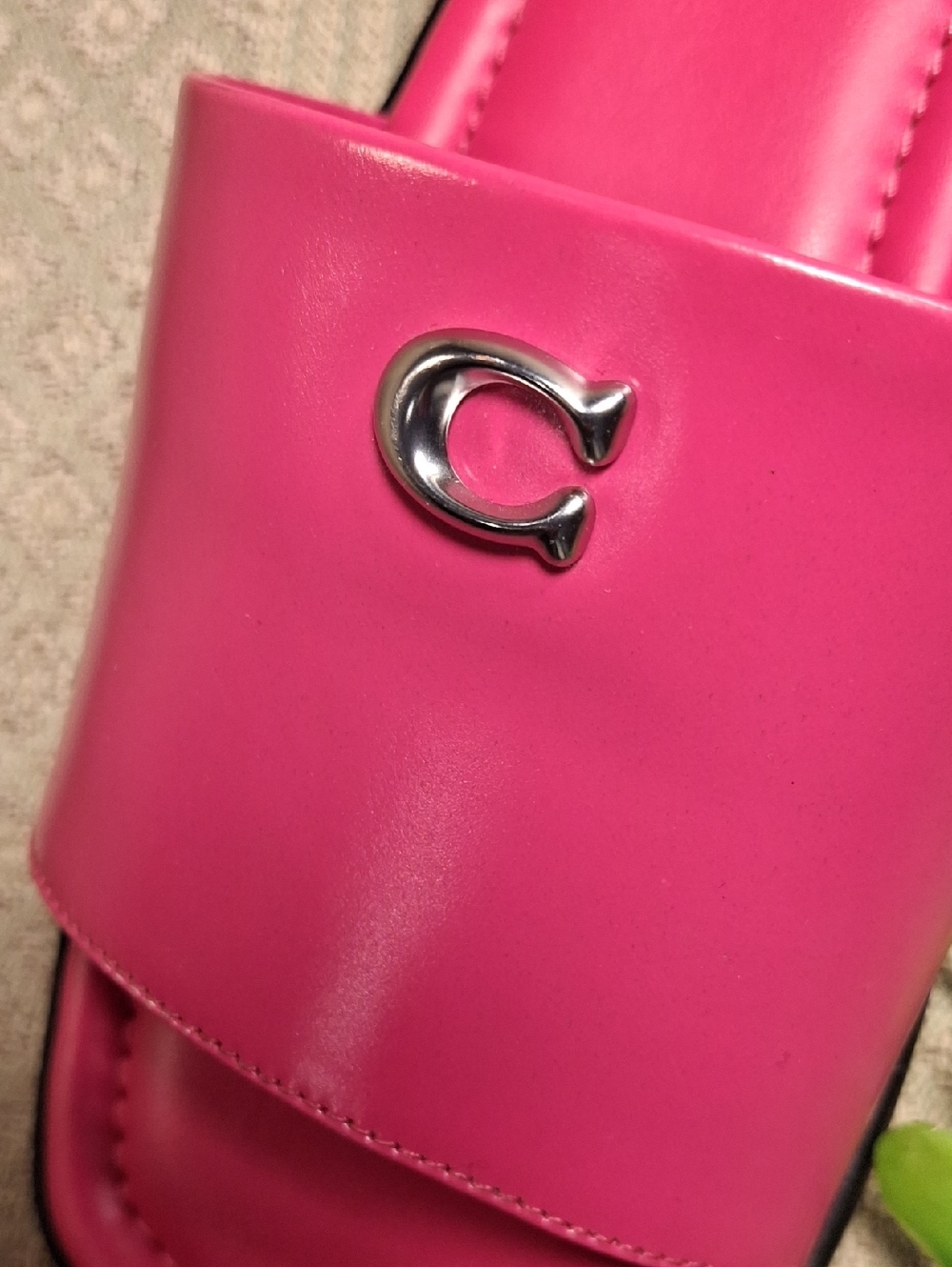 Coach Florence Dragon Fruit Pink Slide Sandals - Picture 3 of 16